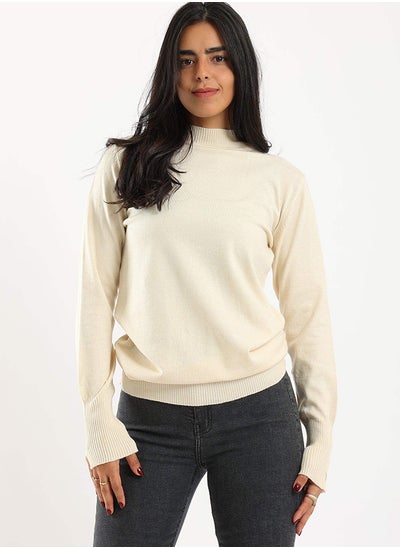 Buy ribbed-hem-plain-pullover in Egypt