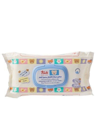 Buy Trudi Baby Care Cleansing Wipes with Flower Nectar 72 Pieces in UAE