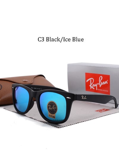 اشتري Ray-Ban New Fashion Pilot Lens Sunglasses UV Lenses with Black Frames Blue Lenses في السعودية