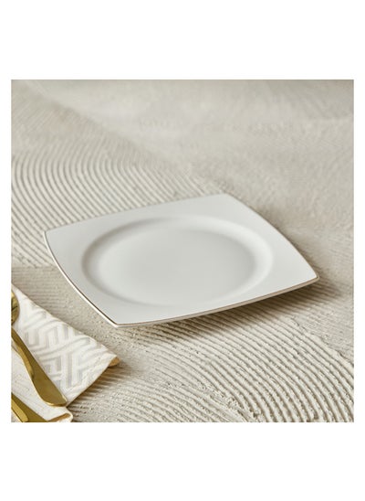 Buy Peace Square Side Plate 26 x 1.8 x 26 cm in UAE