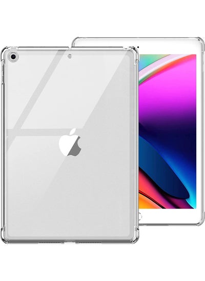 اشتري جراب لجهاز iPad 9th / 8th / 7th Generation iPad 10.2 Case 2021 & 2020 & 2019 جراب واقٍ شفاف مقاوم للصدمات من مادة TPU شفاف في السعودية