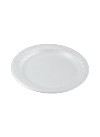 Buy Foam Plate White 9 Inch Disposable, Tableware, Birthday Parties, Office, Home Events, Camping - 25 Pieces. in UAE