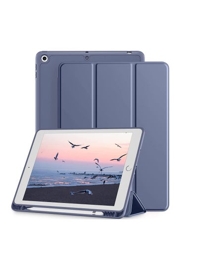 Buy Smart Case With Pencil Holder For iPad 10.2 Inch Generation 2021/2020/2019 Blue in UAE