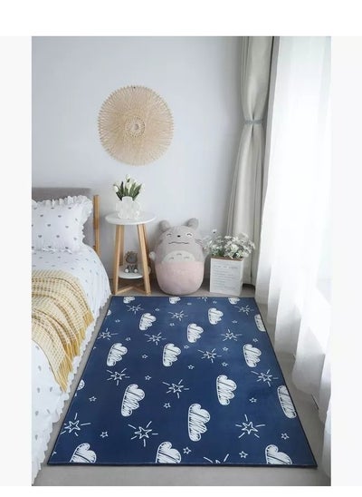 Buy Harry Ben Cloud Doodle Printed Flannel Rug - 110x160 cm in Saudi Arabia