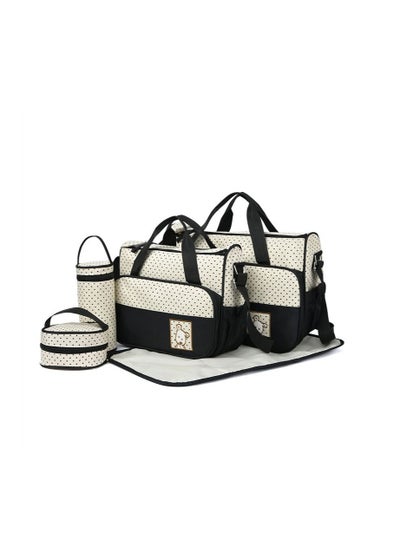 اشتري Five-piece set of mother and baby mummy bag large-capacity multi-functional mother waiting for delivery baby bag going out one shoulder Messenger diaper bag في الامارات