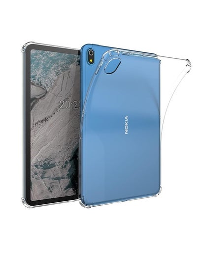 اشتري Compatible with Nokia T20 Tablet Cover 10.36" - Clear Transparent Protective Case with 4 Corner Protection, Anti-Drop & Scratch Bumper في مصر