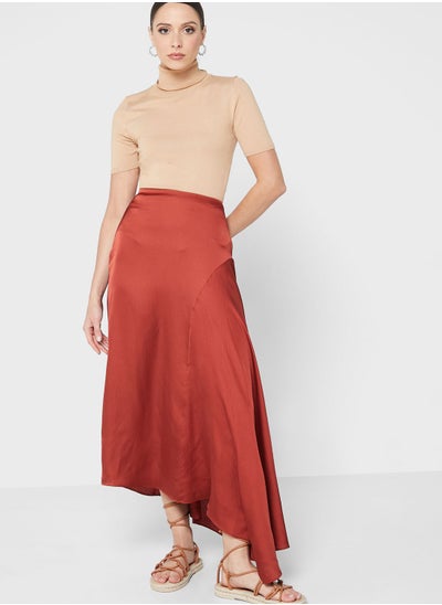 Buy Ruffle Detail Asymmetric Skirt in UAE