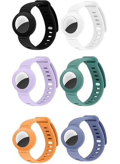 Buy Wristband for Airtag Bracelet Watch Band Colorful Waterproof in UAE