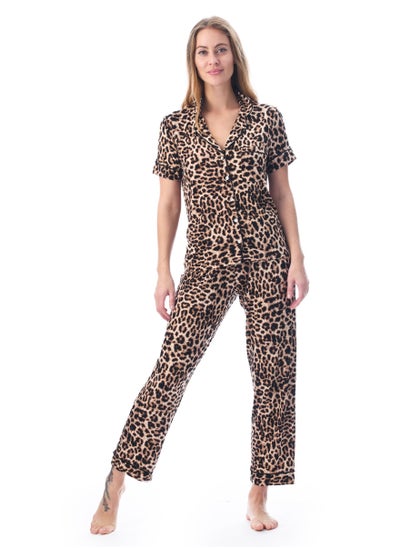 Buy Elegant and Comfortable Loungewear Top and Pyjama Set Multicolour in UAE