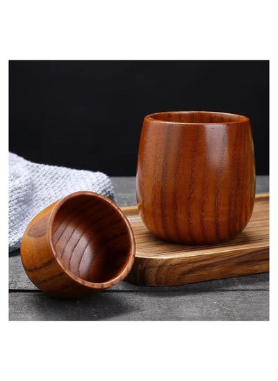 Buy 2 handcrafted natural Asersus wood tea cups, produced by Egypt Antiques in Egypt