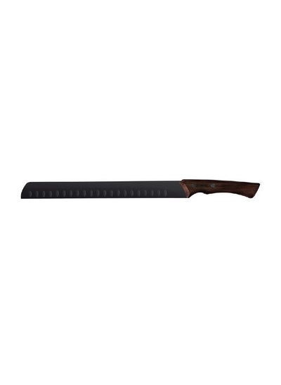 Buy Churrasco Black 12 Inches Slicing Knife with Blackened Stainless Steel Blade and Wood Handle in UAE