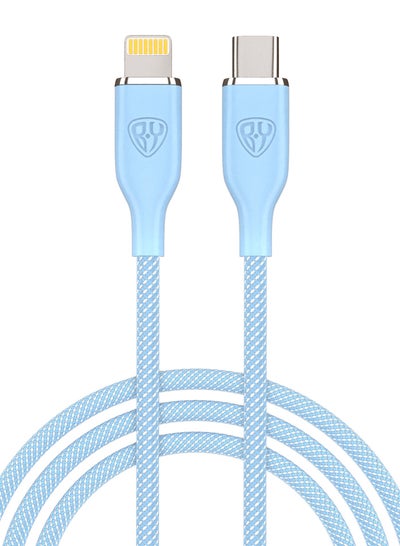 Buy USB C - Lightning PD 22W Fast Charging Cable 1m, 2.4A Charging and Data Transfer Compatible with iPhone, iPad, iPod in UAE