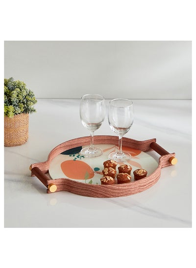 اشتري Vista Round Glass Tray 30.5x39x4 cm في الامارات