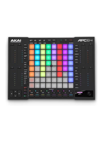 اشتري AKAI Professional APC64 Ableton MIDI Controller with 8 Touch Strips, Step Sequencer, 64 RGB Velocity-Sensitive Pads, CV Gates, MIDI In & Out, USB-C في الامارات