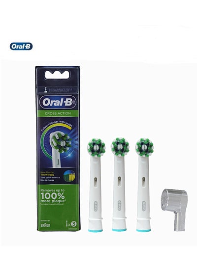 Buy Pack Of 3 EB50 Multi-Angle Cleaning  Brush Heads And 1 Protective Case 8cm in Saudi Arabia