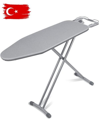 Buy Ironing board and ironing board with a gray heat-resistant cover, made in Turkey in Saudi Arabia