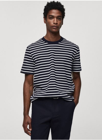 Buy Striped Crew Neck T-Shirt in UAE