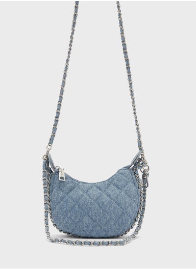 Buy Quilted Crossbody Bag With Chain in Saudi Arabia