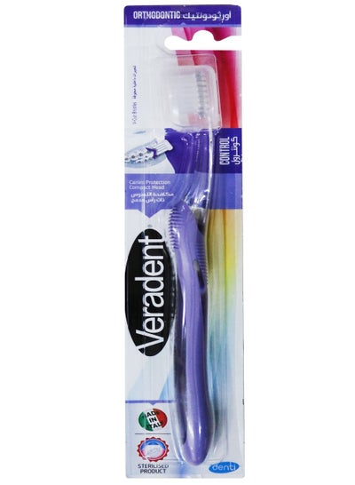 Buy Veradent Orthodontic Toothbrush Purple/Clear in Saudi Arabia