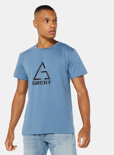 اشتري Essential Slogan Crew Neck T-Shirt في السعودية