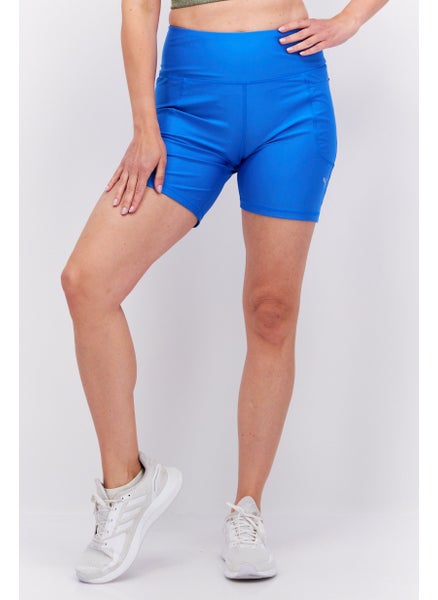 Buy Women Tight Fit Pull-On Running Short, Blue in UAE