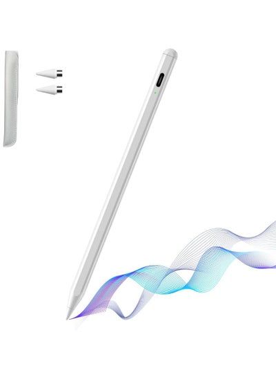 Buy Stylus Pen Upgrade Active Compatible For Ios And Android Dual Touch Screen With Cover White in Saudi Arabia