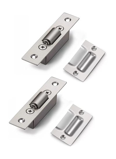 Buy Concealed Stainless Steel Door Roller Catches, Size 20mm for Cabinet, Kitchen, Bathroom, Bedroom, Cupboards, Wardrobes, Latches Locks Stopper, 2 Pieces in Saudi Arabia