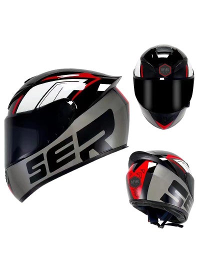 اشتري Full Face Motorbike Helmet Motorcycle Adult Rider Biker Sports Crash Helmet في الامارات