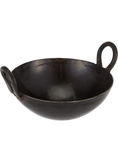 Buy Iron Wok Kadai Black Ik0008 in Saudi Arabia