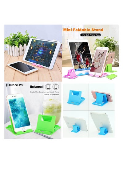 اشتري Universal Foldable Desk Adjustable Mobile Phone Stand - Blue في مصر