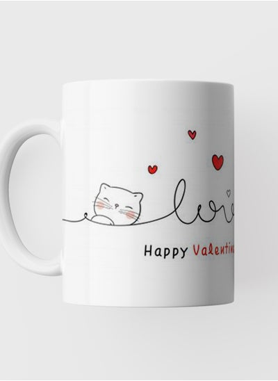 Buy A printed ceramic coffee mug as a gift for Valentine's Day 11Oz in Saudi Arabia