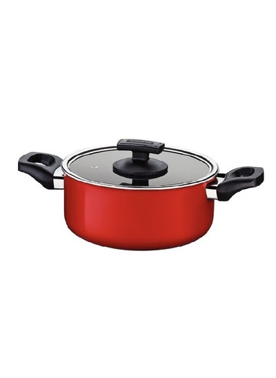 Buy Toronto 20cm 2.9L Red Aluminum Casserole with Interior and Exterior Starflon PFOA Free Nonstick Coating in UAE