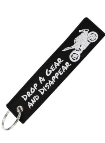 Buy Drop A Gear And Disappear Key Tag With Embroidery in UAE