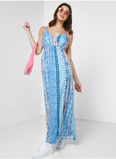 Buy Strappy Printed Dress in UAE