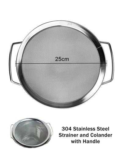 Buy 304 Stainless Steel Strainer and Colander with Handle in UAE