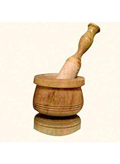 اشتري Wood Mortar and Pestle Set 2724311704645 في مصر