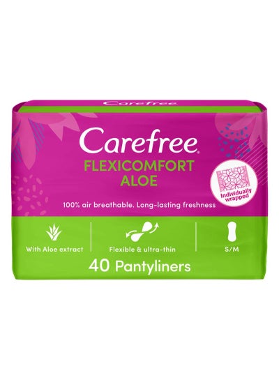 اشتري Flexi Comfort Breathable Ultra-Thin Panty Liners With Aloe Extract Pack Of 40's في الامارات