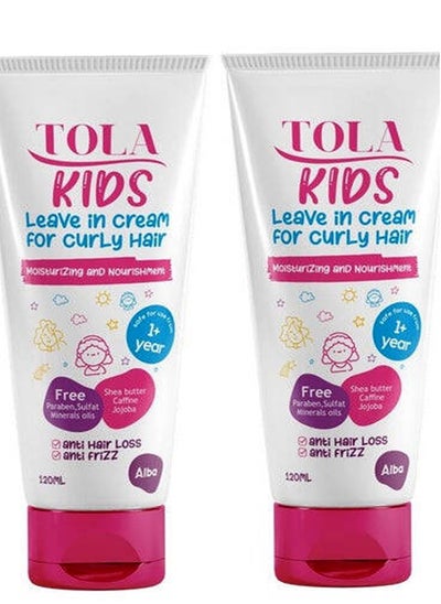 Buy Tola Kids Leave In Cream For Curly Hair 240 Ml 2 Pcs in Egypt