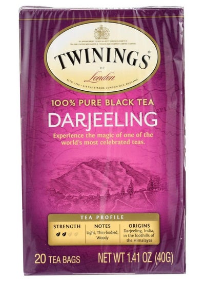 Buy Twinings Darjeeling Tea, 20 Tea Bags per Box (Pack of 3 Boxes) in UAE