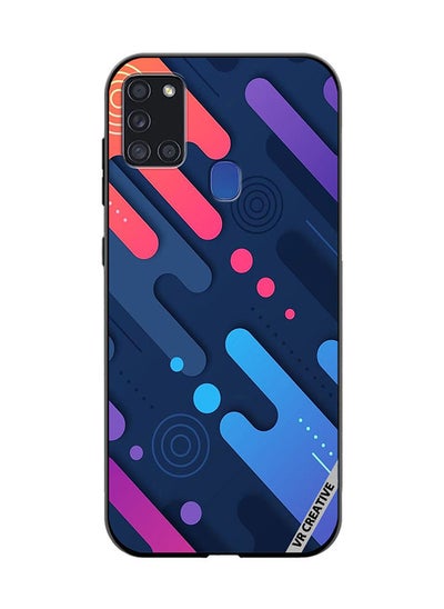 Buy Protective Case Cover For Samsung Galaxy A21s Layers Design Multicolour in UAE