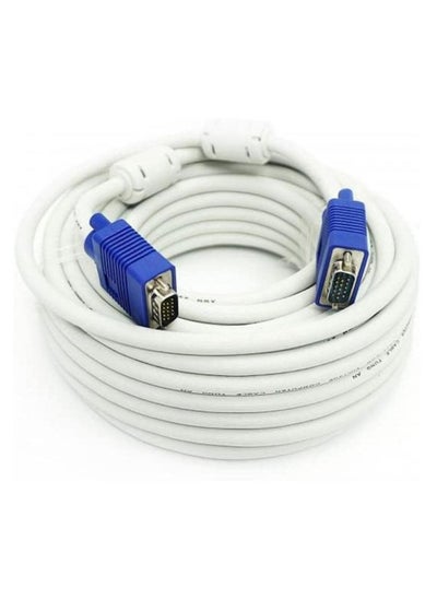 Buy NTECH VGA to VGA Cable Male to Male White/Blue 10 Meters in UAE