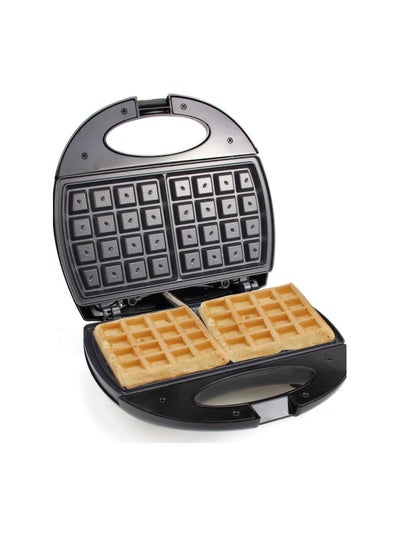 اشتري 2-Slice Waffle Maker Class Non-Stick Waffle Maker Machine w/Cool Touch Body Handle Lock Indicator Lights Kitchen Appliances في الامارات