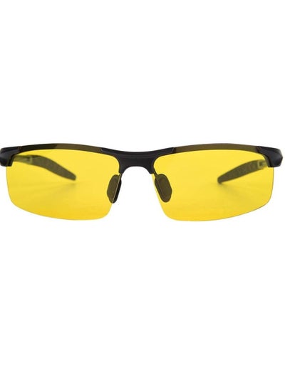 اشتري Clear Night Driving Glasses, Day and Night Sunglasses Anti Glare Polarized Yellow Lens Glasses for Light Sensitivity في السعودية