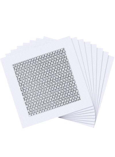 اشتري Fiberglass Wall Repair Patch Kit, 8 PCS Drywall Plaster Screen Patch for Covering Cracks Holes Blemishes on Vinyl Siding Fence, Aluminum Self Adhesive Patches for Drywall Plasterboard (White) في السعودية