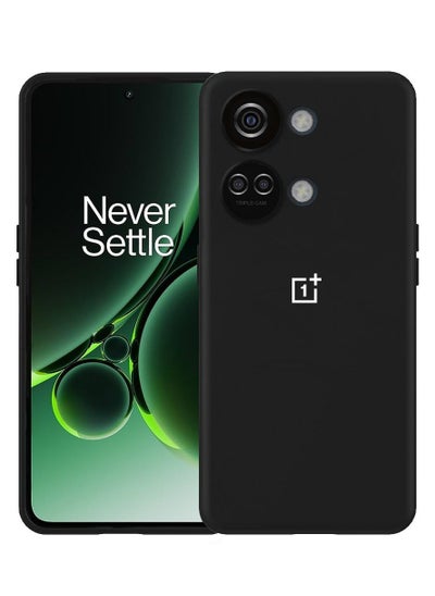 Buy OnePlus Nord 3 Case Silicone Cover Soft and Durable Comfortable to Grip Soft Flexible Rubber Protective Case Black in UAE