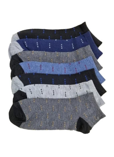 Buy 7 Pair Of Casual Ankle Socks Multicolour in Saudi Arabia