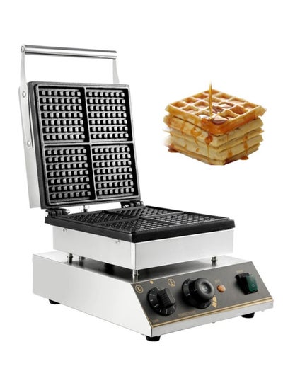 Buy 1800W Stainless Steel 4 Pieces Waffle Maker Square Waffle Machine in UAE