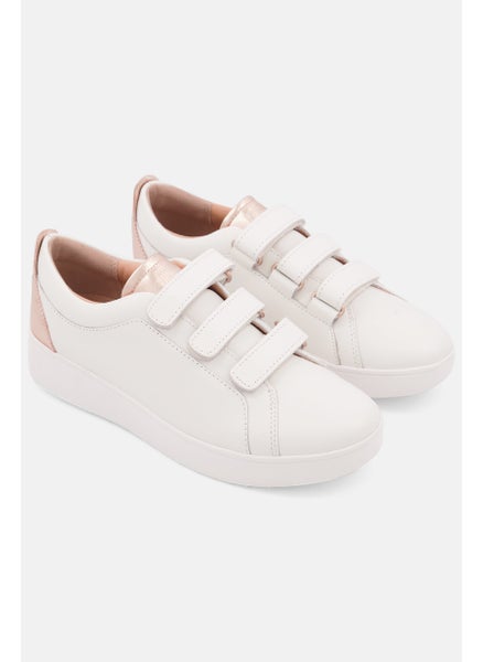 Buy Women Rally Metallic Velcro Closure Casual Shoes, White in UAE