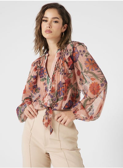 اشتري Floral Print Halter Neck Top في الامارات