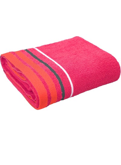 Buy Bath Towel 450 GSM 100% Cotton Terry 90x165 cm -Soft Feel Super Absorbent Quick Dry in UAE